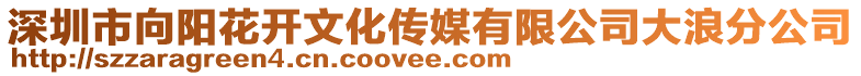 深圳市向陽(yáng)花開(kāi)文化傳媒有限公司大浪分公司