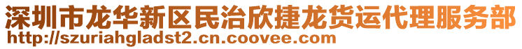 深圳市龍華新區民治欣捷龍貨運代理服務部