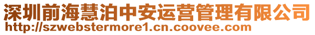 深圳前海慧泊中安運營管理有限公司