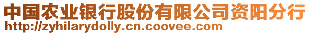 中國農(nóng)業(yè)銀行股份有限公司資陽分行