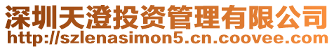 深圳天澄投資管理有限公司
