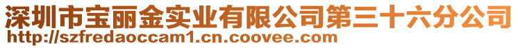 深圳市寶麗金實業有限公司第三十六分公司