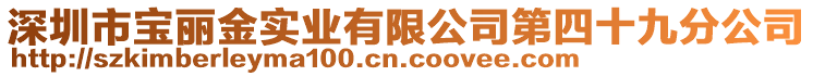 深圳市寶麗金實業(yè)有限公司第四十九分公司