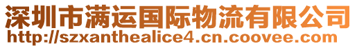 深圳市滿運國際物流有限公司