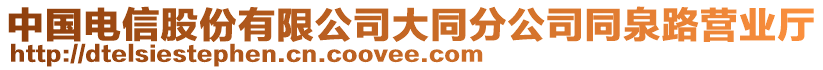 中國電信股份有限公司大同分公司同泉路營業(yè)廳