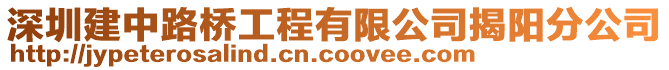 深圳建中路橋工程有限公司揭陽分公司