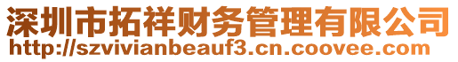 深圳市拓祥財務(wù)管理有限公司