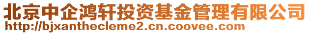 北京中企鴻軒投資基金管理有限公司