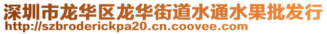 深圳市龍華區龍華街道水通水果批發行