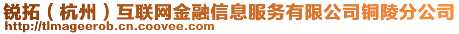 銳拓（杭州）互聯(lián)網(wǎng)金融信息服務(wù)有限公司銅陵分公司