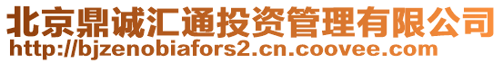 北京鼎誠匯通投資管理有限公司