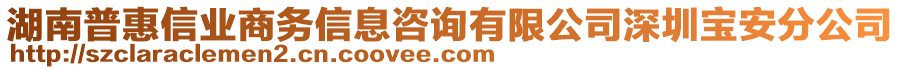 湖南普惠信業(yè)商務(wù)信息咨詢有限公司深圳寶安分公司