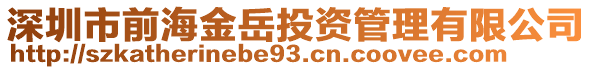 深圳市前海金岳投資管理有限公司