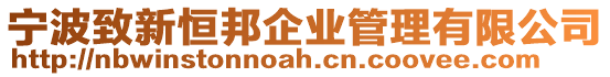 寧波致新恒邦企業管理有限公司
