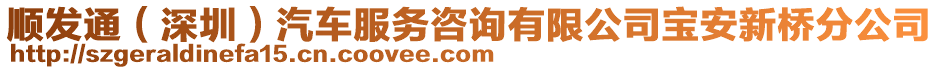 順發通(深圳)汽車服務咨詢有限公司寶安新橋分公司