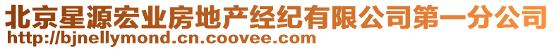 北京星源宏業(yè)房地產(chǎn)經(jīng)紀(jì)有限公司第一分公司