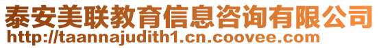 泰安美聯(lián)教育信息咨詢有限公司