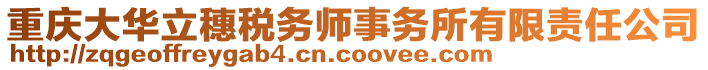 重慶大華立穗稅務(wù)師事務(wù)所有限責任公司