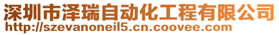 深圳市澤瑞自動化工程有限公司