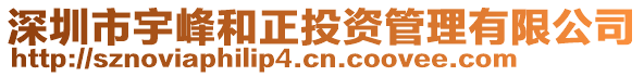 深圳市宇峰和正投資管理有限公司