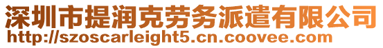 深圳市提潤克勞務派遣有限公司