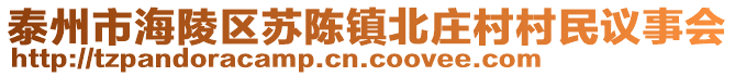 泰州市海陵區(qū)蘇陳鎮(zhèn)北莊村村民議事會