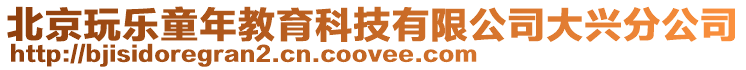 北京玩樂童年教育科技有限公司大興分公司