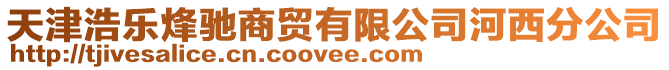 天津浩樂烽馳商貿有限公司河西分公司