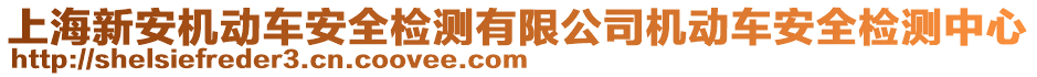 上海新安機(jī)動車安全檢測有限公司機(jī)動車安全檢測中心