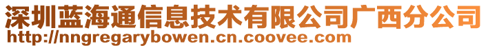 深圳藍(lán)海通信息技術(shù)有限公司廣西分公司