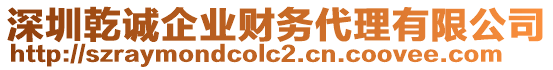 深圳乾誠企業(yè)財務(wù)代理有限公司