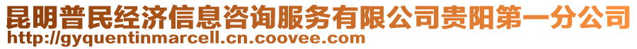 昆明普民經濟信息咨詢服務有限公司貴陽第一分公司