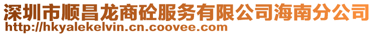 深圳市順昌龍商砼服務(wù)有限公司海南分公司