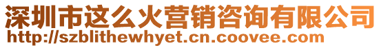 深圳市這么火營銷咨詢有限公司