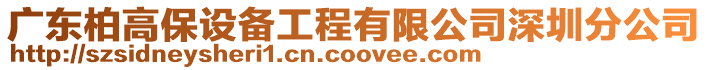 廣東柏高保設備工程有限公司深圳分公司