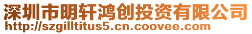 深圳市明軒鴻創投資有限公司