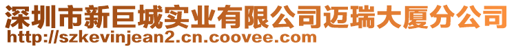 深圳市新巨城實業(yè)有限公司邁瑞大廈分公司
