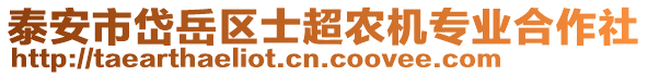 泰安市岱岳區(qū)士超農(nóng)機(jī)專業(yè)合作社