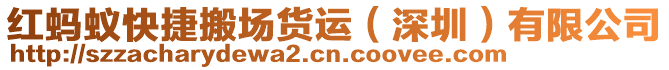 紅螞蟻快捷搬場貨運(yùn)（深圳）有限公司