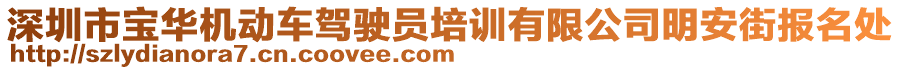 深圳市寶華機(jī)動車駕駛員培訓(xùn)有限公司明安街報(bào)名處