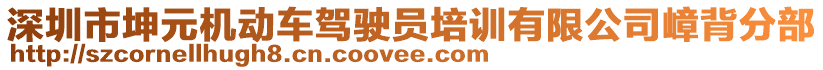 深圳市坤元機動車駕駛員培訓(xùn)有限公司嶂背分部