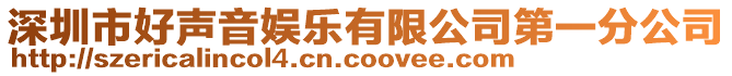 深圳市好聲音娛樂有限公司第一分公司