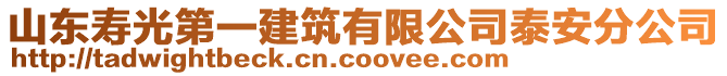 山東壽光第一建筑有限公司泰安分公司