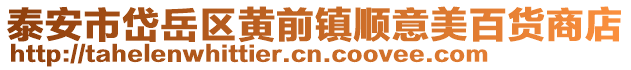 泰安市岱岳區(qū)黃前鎮(zhèn)順意美百貨商店
