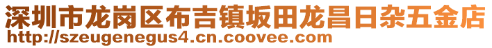深圳市龍崗區布吉鎮坂田龍昌日雜五金店