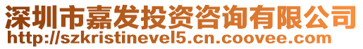 深圳市嘉發(fā)投資咨詢有限公司