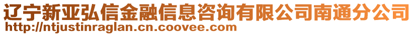 遼寧新亞弘信金融信息咨詢有限公司南通分公司