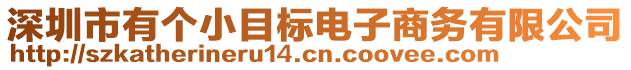 深圳市有個(gè)小目標(biāo)電子商務(wù)有限公司