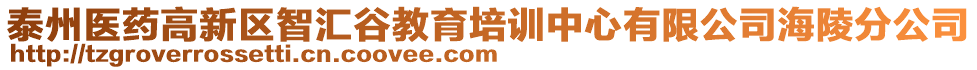 泰州醫(yī)藥高新區(qū)智匯谷教育培訓(xùn)中心有限公司海陵分公司