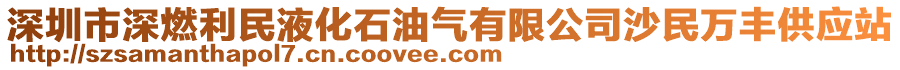 深圳市深燃利民液化石油氣有限公司沙民萬(wàn)豐供應(yīng)站